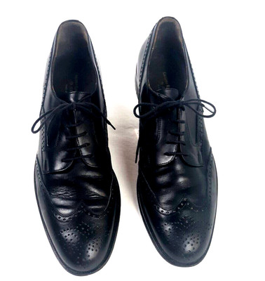 ET Wright Luciano Rossini Men's Oxfords Dress Shoes Size 12S Black Leather