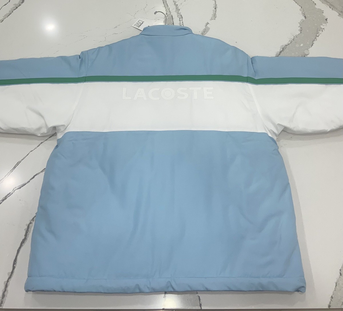 Size M - Supreme LACOSTE Jacket Puffy Half Zip Pullover Light Blue