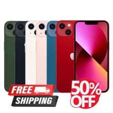 Apple iPhone 13 Unlocked Verizon AT&T T-Mobile 128GB 256GB 5G White/Blue