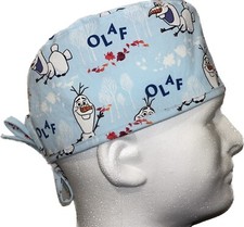 Frozen Olaf Scrub Hat Chemo Cap