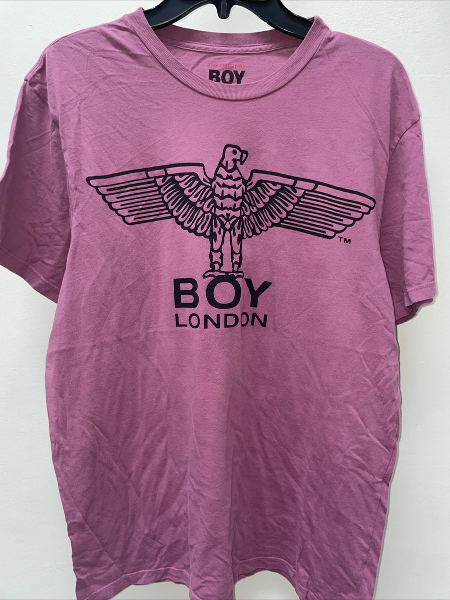 BOY London 100% Authentic NEW Menes T-shirt purple size L crow menes デニムパープル