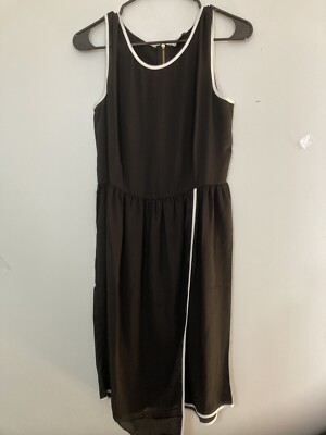 Gabriella Rocha Women's Dress w/ Contrast Piping Black/White M