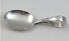 Oneida BROOKWOOD-BANBURY Silverplate 1950 Curved Handle Baby Spoon 3 1/2"