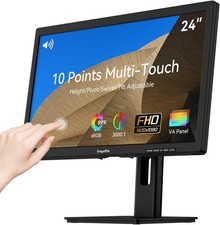 24 Inch Touchscreen Monitor VA Panel FHD 1920x1080P, 3000:1 Contrast, 99 sRGB,