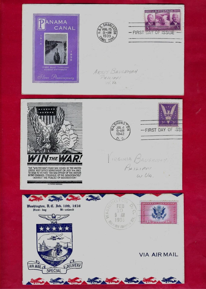 9 US FDC 1929-42 all with cachet, 680, 724, 796, 852-4, 856, 905, CE2, cat $117 - Image 3 of 3