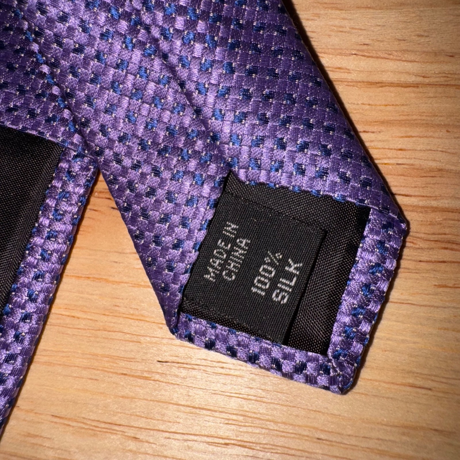 Michael Kors Textured Tie 100% Silk Neck Purple Preppy Casual thumbnail 6