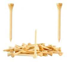 250 Bamboo Golf Tees, 2 3/4 Inch, Eco Friendly, Stronger Than Wood, Brown