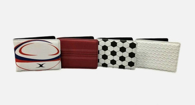 Sportmotiv Kunstleder Doppelfaltung Brieftaschen Geschenkset Sportlich Herren Jungen Geschenk