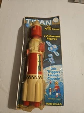 Titan 4 Stage Rocket With Apollo Capsule NIP 1970's Tim Mee Toy