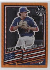 2026 Panini Stars & Stripes Prizm Orange Wave Prizm 50/75 Gabe Gaeckle #77 yl0