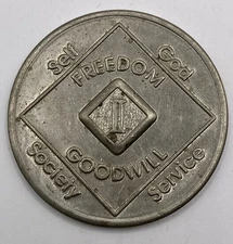 2 Year Narcotics Anonymous NA Medallion Chip Clean Coin 1991 WSO Set Token 