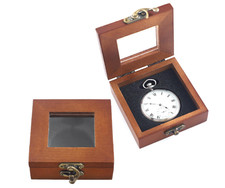Tiong Luxury Pocket Watch Box Wooden Box Single Gift Box Display Storage Case