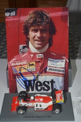 1:43 Zakspeed 841 GP Belgien 1985 West Spark, ovp, signiert von Christian Danner