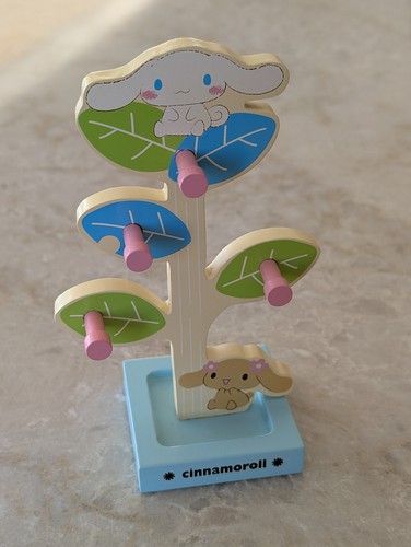 RARE 2006 Sanrio Cinnamoroll Wooden Ring Jewelry Display Holder Stand Tree