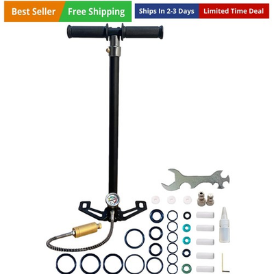 #ad 30Mpa 4500Psi 4 Stage PCP Hand Pump Air Compressor High Pressure Drive HPA Ai... $112.04