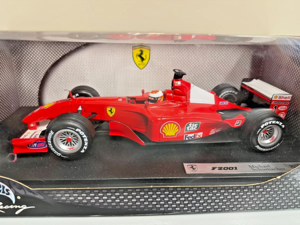 HOTWHEELS RACING FERRARI F2001 F1 CAR, MICHAEL SCHUMACHER CHAMPION