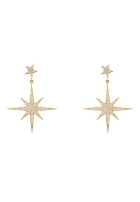 LATELITA Ohrringe Gold 925 Sterlingsilber Star Bersten Starburst Hochzeit