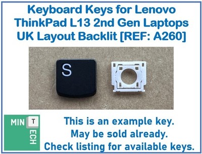 Tastatur Ersatz Tasten für Lenovo ThinkPad L13 2. Gen Laptops UK Hintergrundbeleuchtung