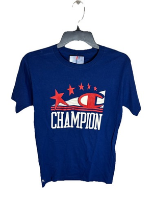 #ad #ad Champion Men#x27;s Classic Graphic Tee Blue Size: Small MSRP $25 $12.99