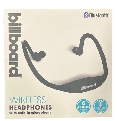 Billboard Bluetooth Wireless Around the Head Headphones With Controls and Microp