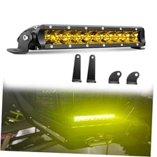  UTV Led Light Bar, 11 Inch Single Row Yellow Spot Led Off Road Spot-1 PC