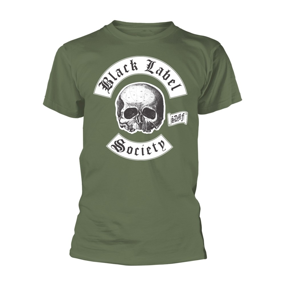BLACK LABEL SOCIETY - THE ALMIGHTY (OLIVE) GREEN T-Shirt, Front - Back Print Sma