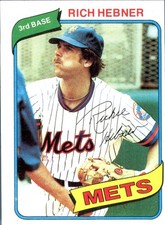 1980 Topps Rich Hebner #331 New York Mets MLB Baseball Card 3rd Base Vintage ...