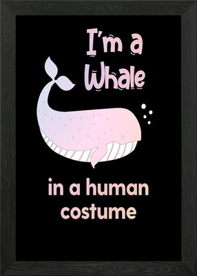 Im a whale in a human Framed Wall Art Poster Canvas Print Picture