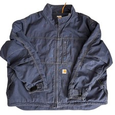 Carhartt Flame-Resistant Full Swing Quick Duck Jacket Navy Blue Men  s Size 3XL