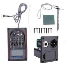 Cunyuer 5 Band Acoustic Guitar Preamp,LCD Acoustic Guitar Pickup, Piezo Picku...