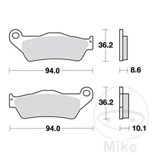 46532 Standard Brake Pads ALTN: 7324247 Compatible with BMW R 850 C AVANTGARDE M
