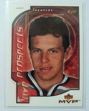 2000 Upper Deck MVP Prospects Dany Heatley RC #211 – Rookie Card – NHL. rookie card picture