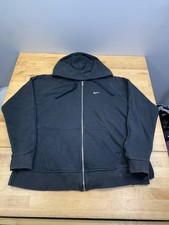 Nike Dri Fit Jacket Hoodie Women M Black Full Zip Casual Activewear 13443