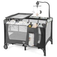 Portable Baby Playard Bassinet w/ Removable Changing Table Music Box  Carry Bag