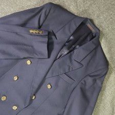 Yorkshire LTD. Navy Double-Breasted Six Button Wool Suit Jacket 38R Poland