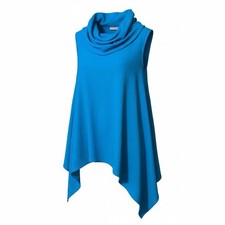 100% Cotton Made In USA Bryn Walker Noa Tunic Sz XXS Gauze Cowl Neck Cap Sleeve
