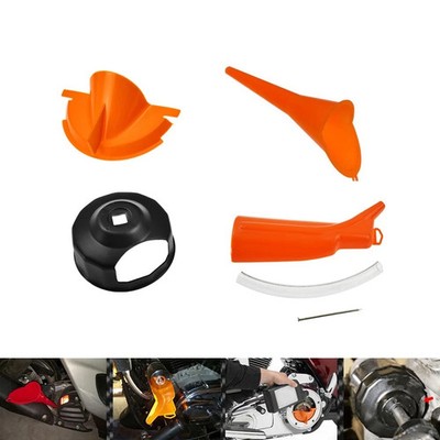 4PCS Tropffreier Trichter Ölfilter Wechsel Einfülltrichter für Harley Touring