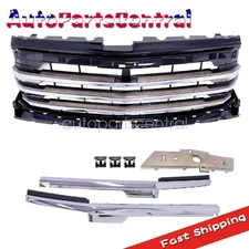 For 2022-2024 Chevy Silverado 1500 High Country Chrome Front Hood Grille Grill