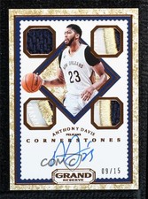 2016 Panini Grand Reserve Cornerstones Granite 9/15 Anthony Davis #30 Auto 12xy