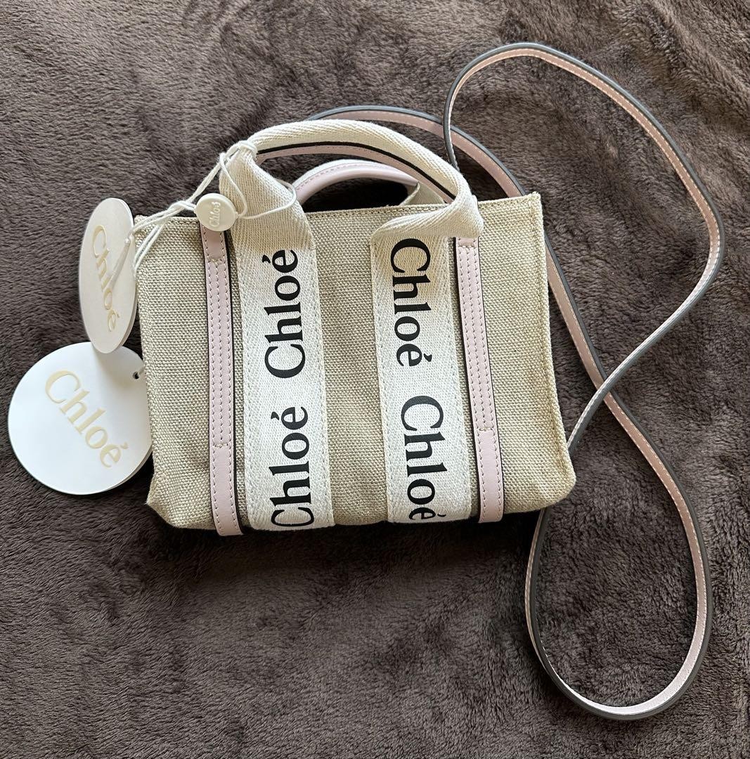 【新品・未使用】Chloé WOODY ミニトート　Misty Lavender Brand New Unused Chloé WOODY Mini Tote Misty Lavender | eBay