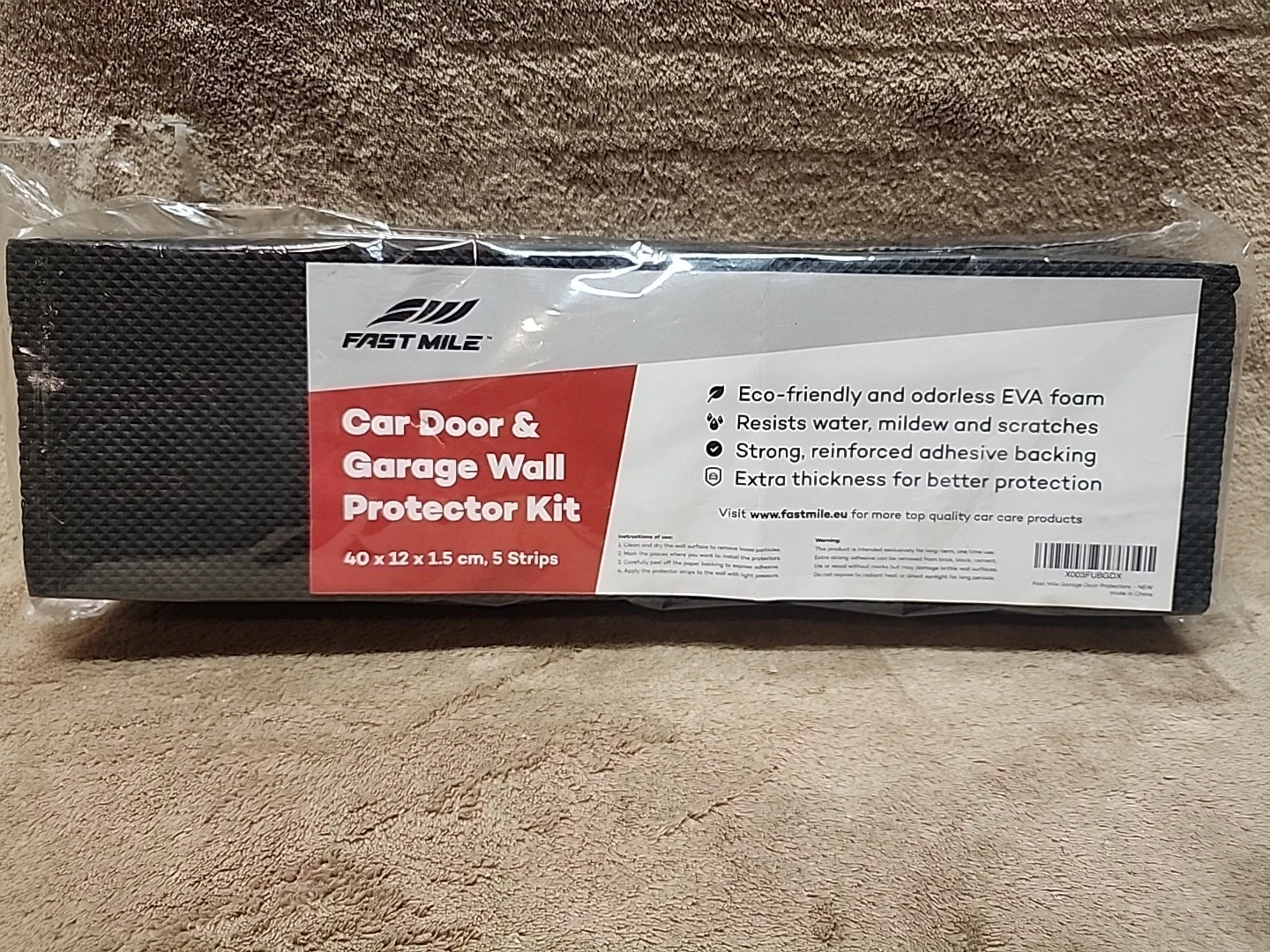 Fast Mile 5 Garage Wall Protectors, Car Door & Bumper Guards, Self Adhesive Foam