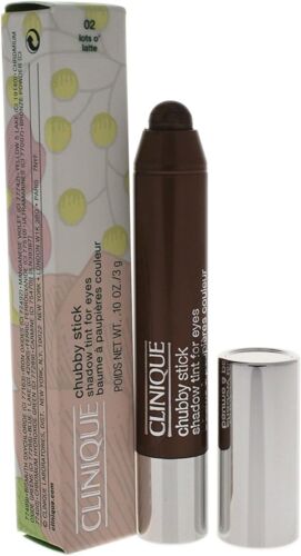 Clinique Chubby Stick Shadow Tint for Eyes - 02 Lots of Latte -  0.10oz/3g NIB - Afbeelding 1 van 2