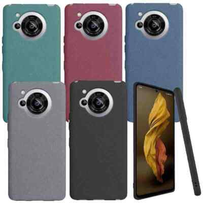 For Sharp Aquos R7 P7 Luxury Sandstone Matte Soft Plastic Skin Back Case Cover 