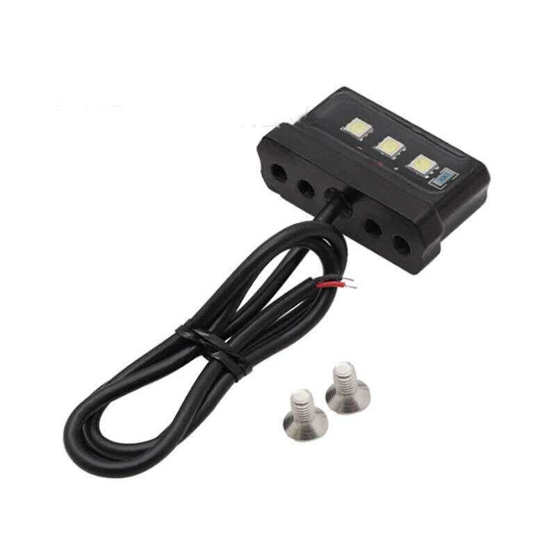 Luz LED universal para matrícula de motocicleta blanca brillante luz trasera moto Foto 3 de 4