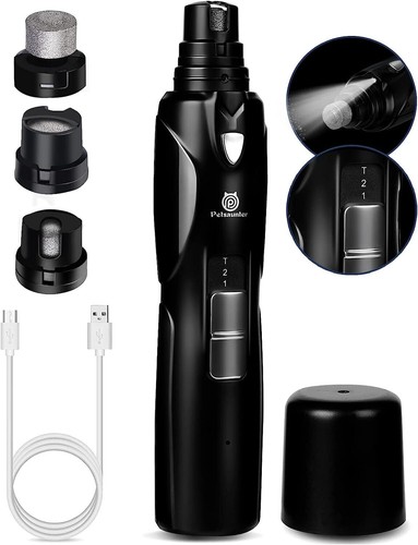 Electric Dog Nail Trimmer Rechargeable Dog Nail Grinder for Large Dogs