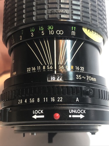 Sigma Zoom Master 35-70mm 1:2.8-4 Japan Made Camera Lens 52 - 第 6/7 張圖片