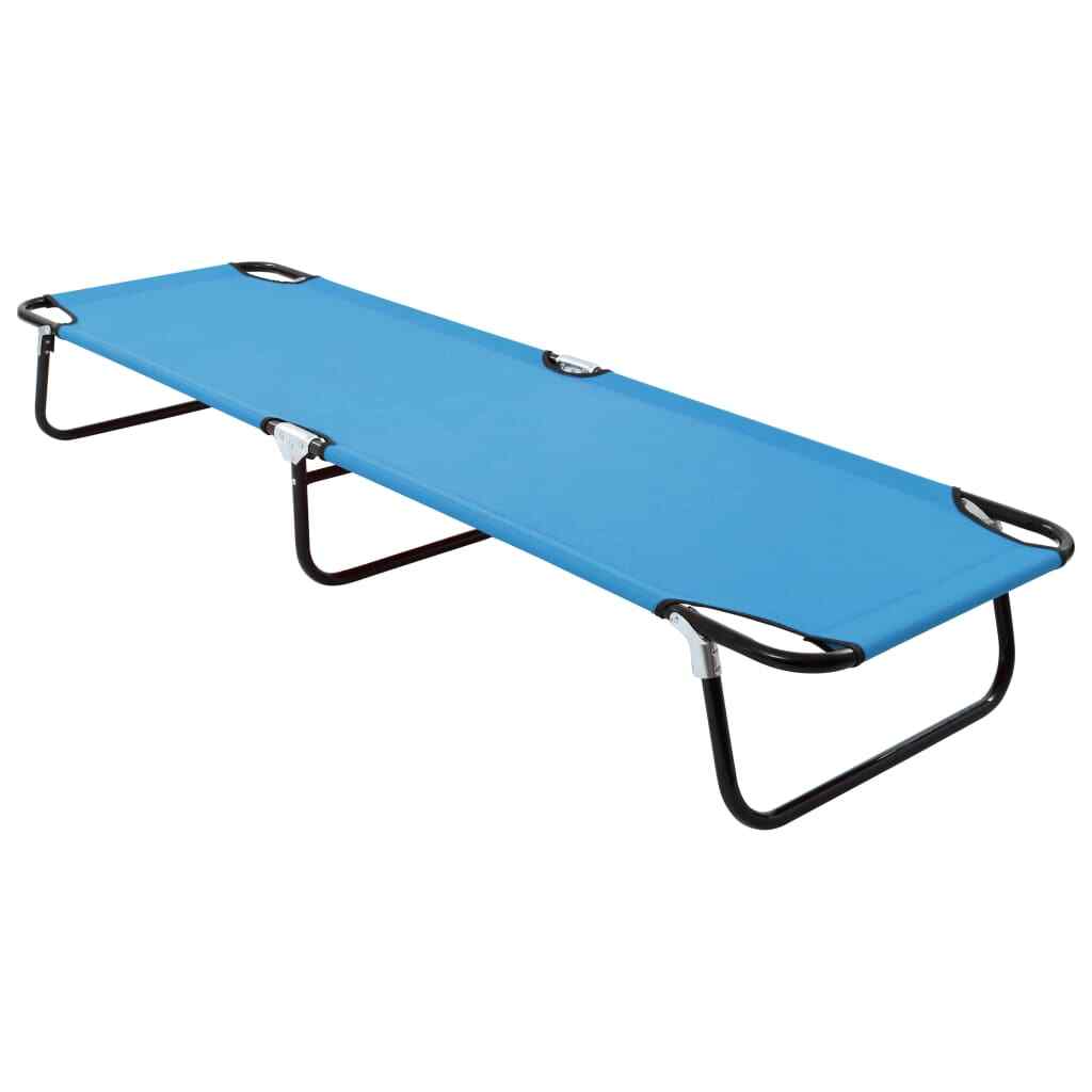 Tumbona Plegable Cama de Camping Catre Militar Portátil Camilla Acero vidaXL