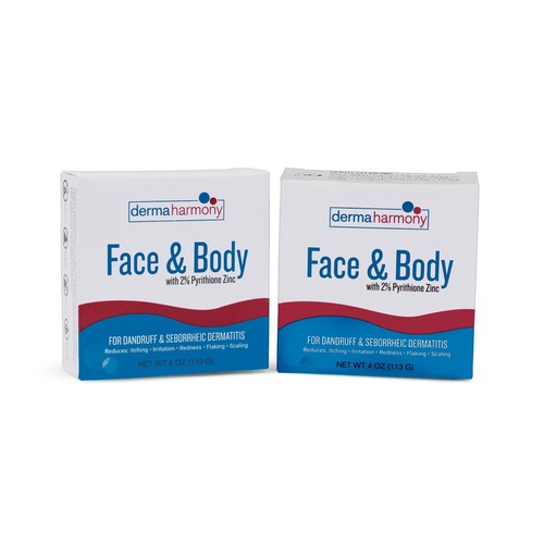 2% Pyrithione Zinc Face & Body Bar (non-soap) - Unscented (4 oz) (2 Bars) - 第 1/3 張圖片