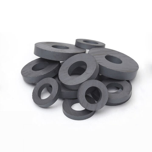 1x Ferrite Magnetic Ring Magnets Diameter 30/32/35/40mm Permanent Black Round - Picture 1 of 9