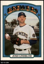 2021 Topps Heritage #289 Josh Lindblom Brewers 8 - NM/MT
